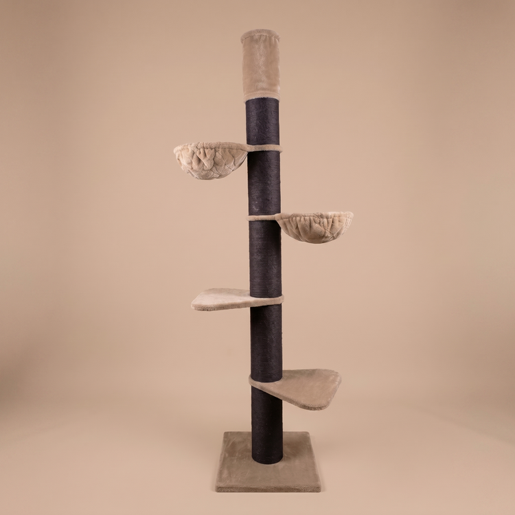 Cat Tree Maine Coon Tower Blackline (Cappuccino Teddy) 235-255 cm