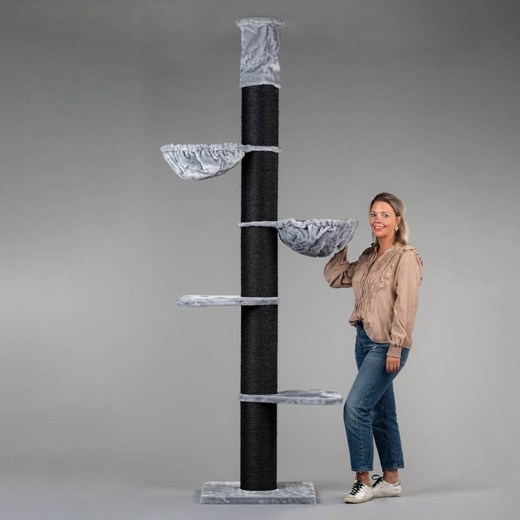 Cat Tree Maine Coon Tower Blackline (Light Grey) 275-295 cm