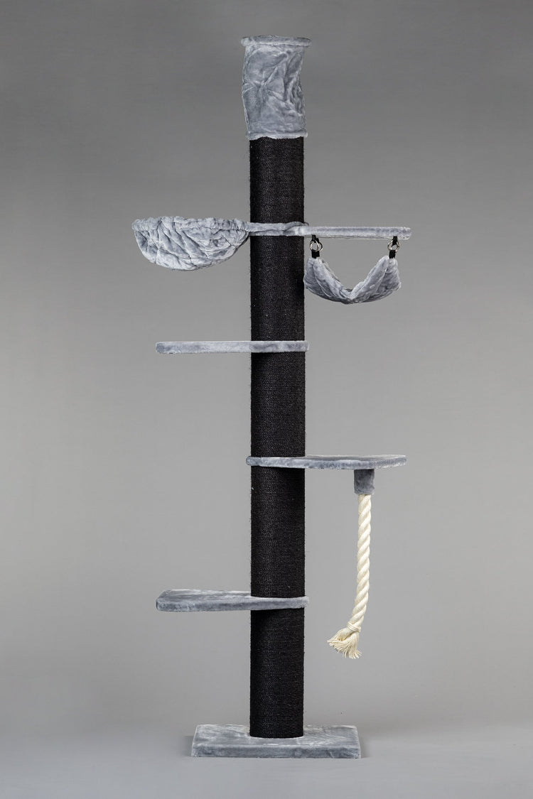 Cat Tree Maine Coon Tower Blackline Crown (Light Grey) 275-295 cm