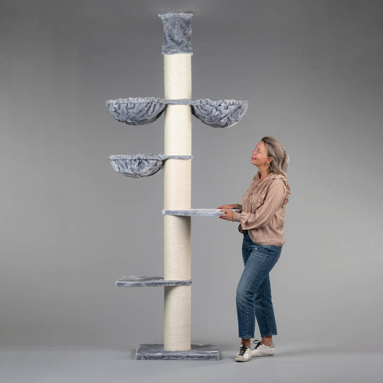 Cat Tree Maine Coon Tower Plus (Light Grey) 275-295 cm