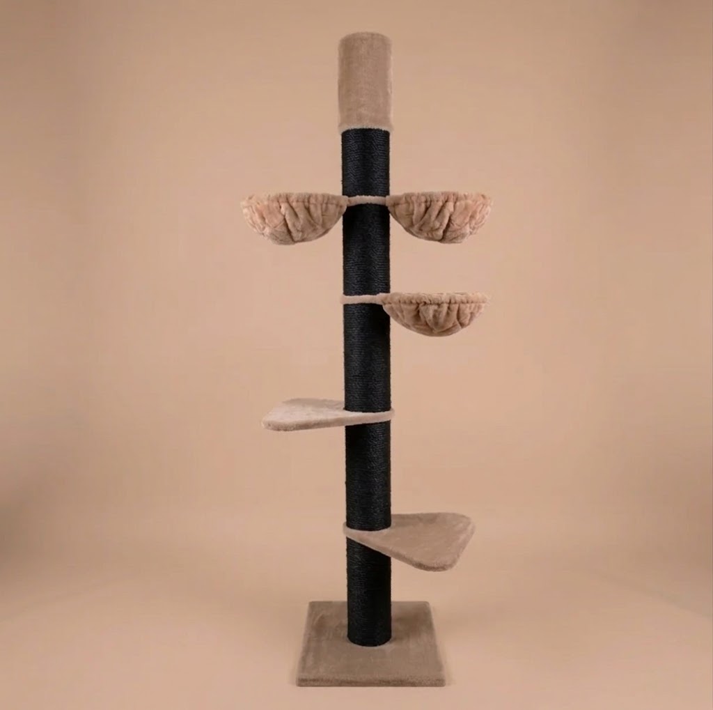 Cat Tree Maine Coon Tower Blackline Plus (Cappuccino Teddy) 245-265 cm