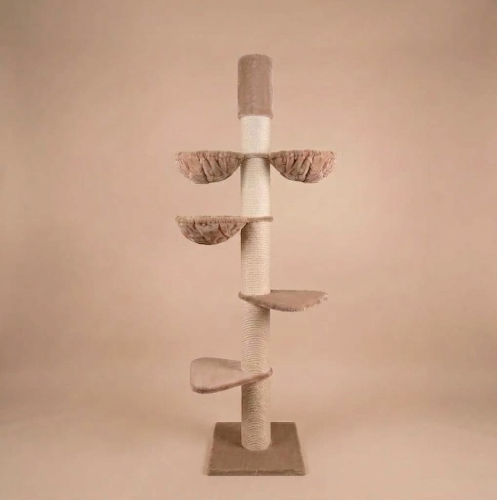 Cat Tree Maine Coon Tower Plus (Cappuccino Teddy) 235-255 cm