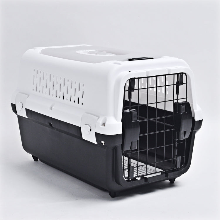 Travel basket with steel door for cats and dogs (Black) 50 x 50 x 35 cm