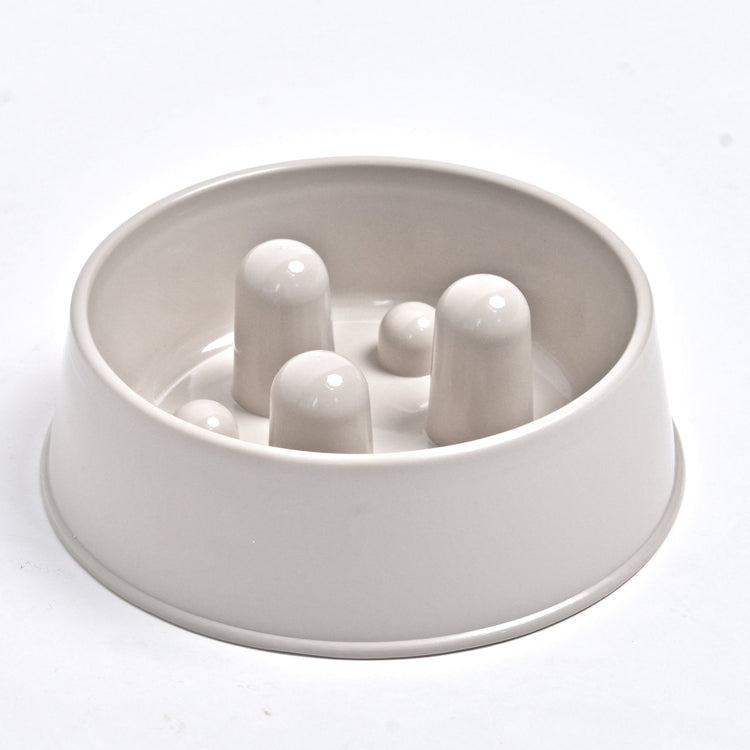 Slowfood Anti-Gulping Bowl Cat & Dog (Cappuccino) - Small Ø20cm