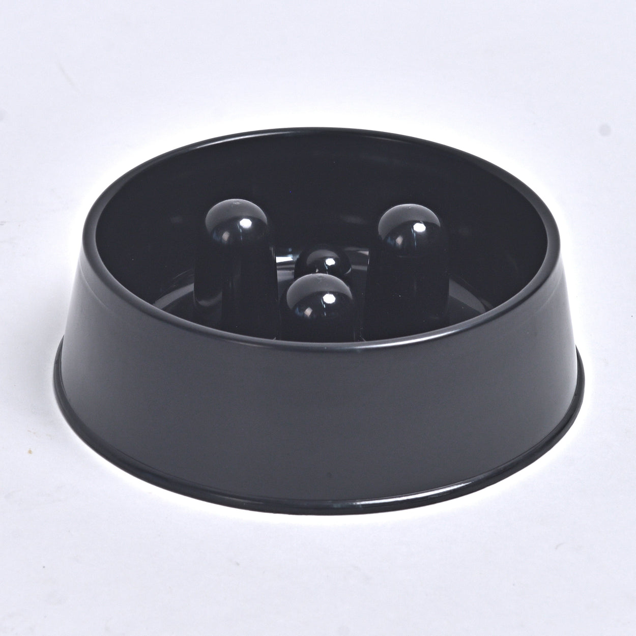 Slowfood Anti-Gulping Bowl Cat & Dog (Black) - Small Ø20cm