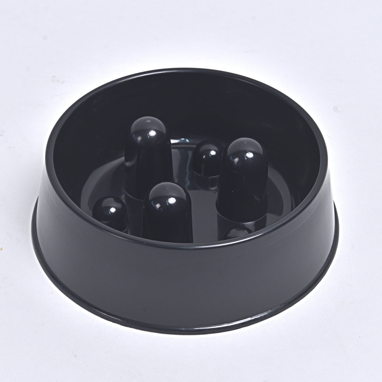 Slowfood Anti-Gulping Bowl Cat & Dog (Black) - Small Ø20cm