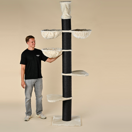 Cat Tree Maine Coon Tower Blackline Plus (Cream) 275-295 cm