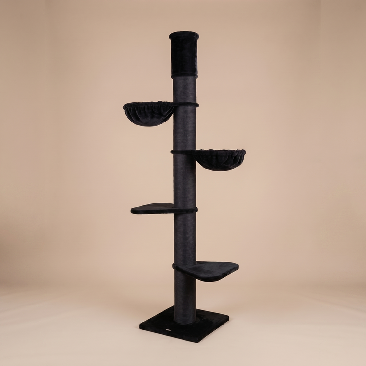 Cat Tree Maine Coon Tower Blackline (Black Teddy) 245-265 cm