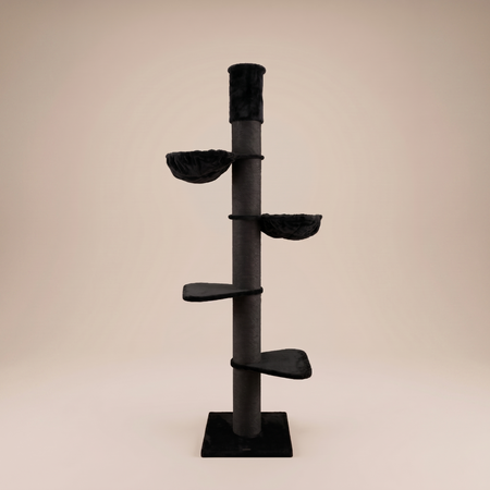 Cat Tree Maine Coon Tower Blackline (Black Teddy) 245-265 cm