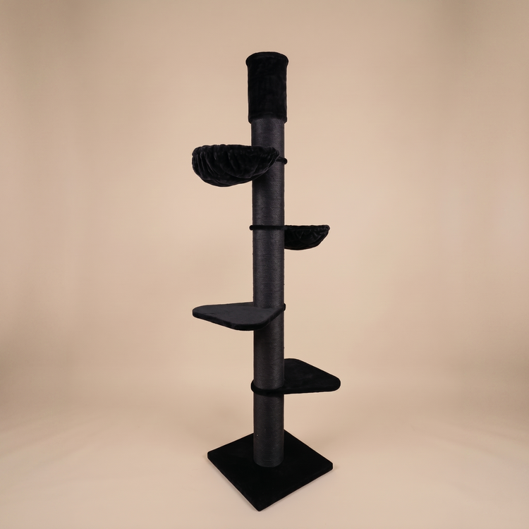 Cat Tree Maine Coon Tower Blackline (Black Teddy) 245-265 cm