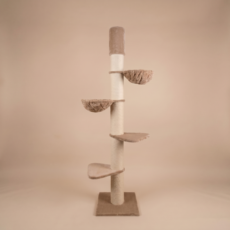 Cat Tree Maine Coon Tower (Cappuccino Teddy) 235-255 cm