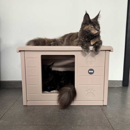 Cat House Villa de Luxe for Outside and Inside (Cappuccino)