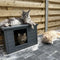 Cat House Villa de Luxe for Outside and Inside (Dark Grey)