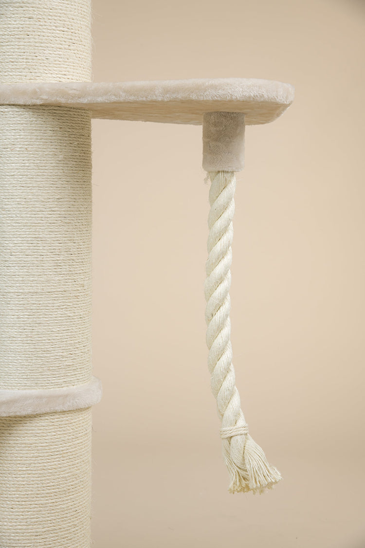 Large, Cream Lying Area Step With Play Rope Triangular (for 12, 15 or 20 cm poles)