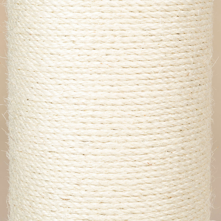 Sisal Pole 80 cm x 20 cmØ - M10 - 4 Screw Holes (Cream)