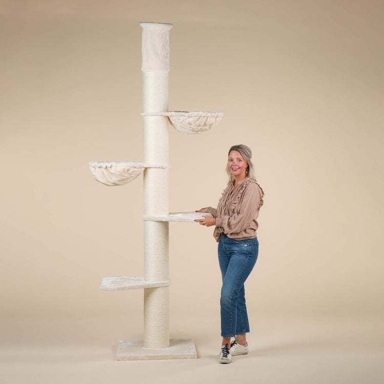 Cat Tree Maine Coon Tower (Cream) 275-295 cm