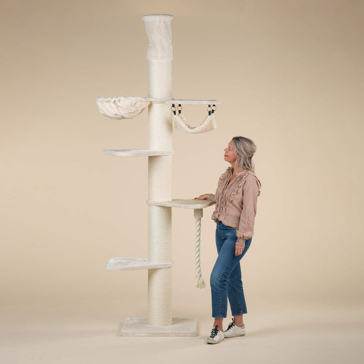 Cat Tree Maine Coon Tower Crown (Cream) 275-295 cm