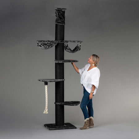 Cat Tree Maine Coon Tower Blackline Crown (Dark Grey) 275-295 cm