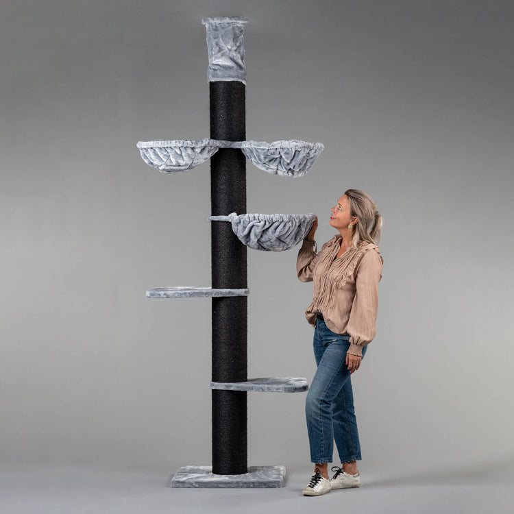 Cat Tree Maine Coon Tower Blackline Plus (Light Grey) 275-295 cm