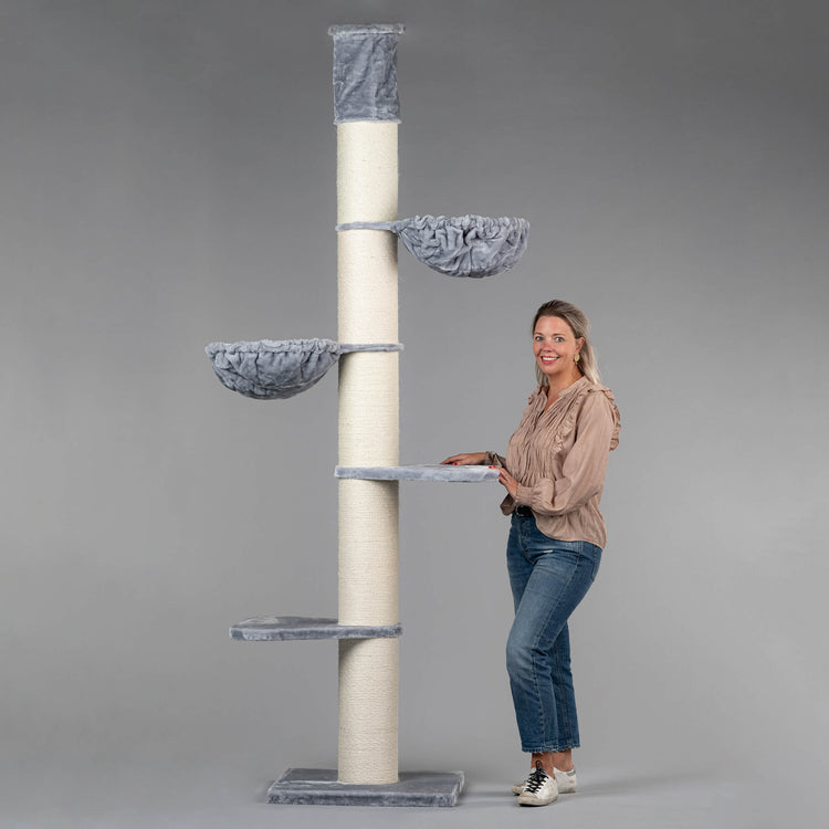 Cat Tree Maine Coon Tower (Light Grey) 275-295 cm