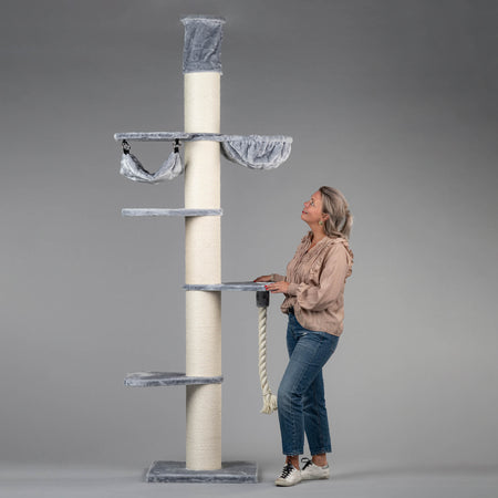 Cat Tree Maine Coon Tower Crown (Light Grey) 275-295 cm
