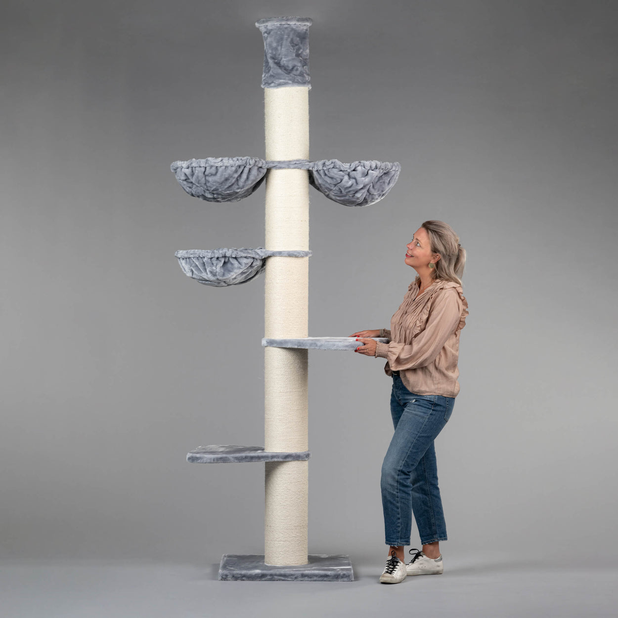 Cat Tree Maine Coon Tower Plus (Light Grey) 275-295 cm