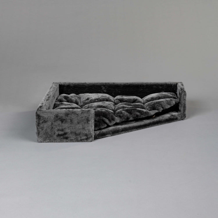 Dark Grey Lounge Lying Area Corner Coon (incl. cushion)