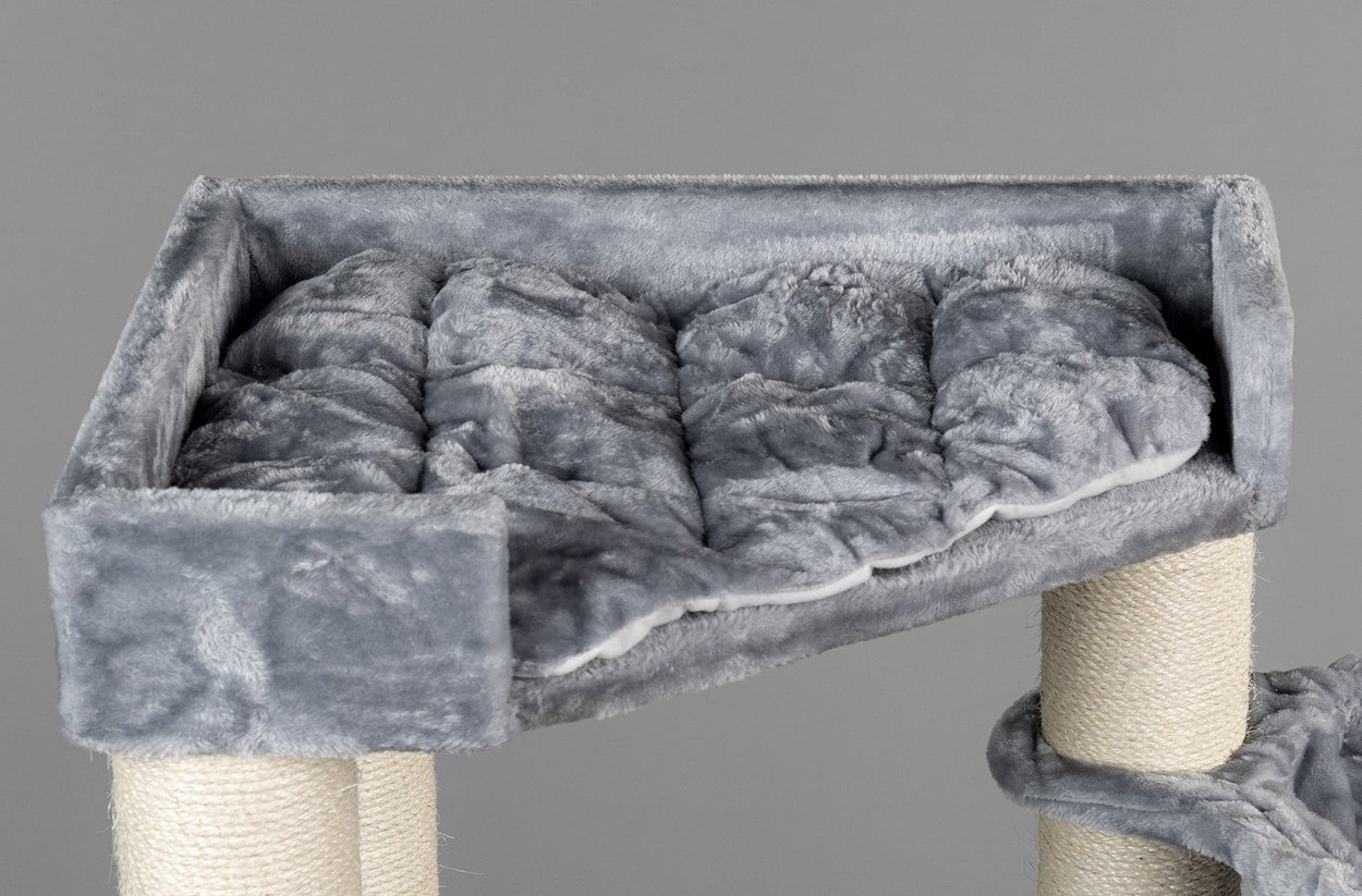 Light Grey Lounge Lying Area Corner Coon (incl. cushion)