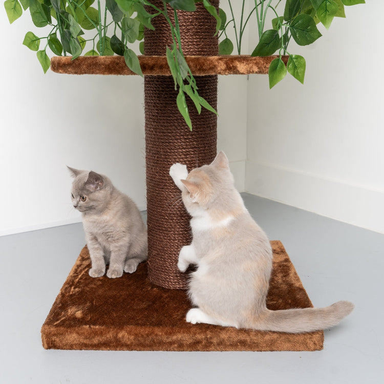 Design Cat Tree Natural Leaves (Brown)